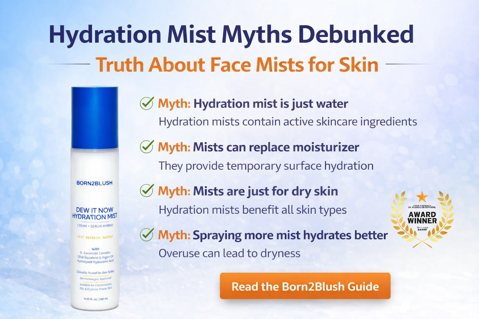You are currently viewing Hydration Mist Myths Debunked | Truth About Face Mists for Skin by Born2Blush